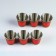 Set of glass 6 pcs. × 75 ml, in a brown cover with a belt mount