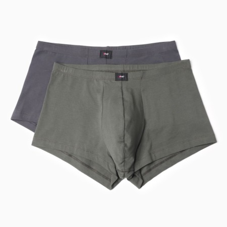 Set of men's panties boxers (2 pcs), dark hacks/graphite, size 46 (s)-3