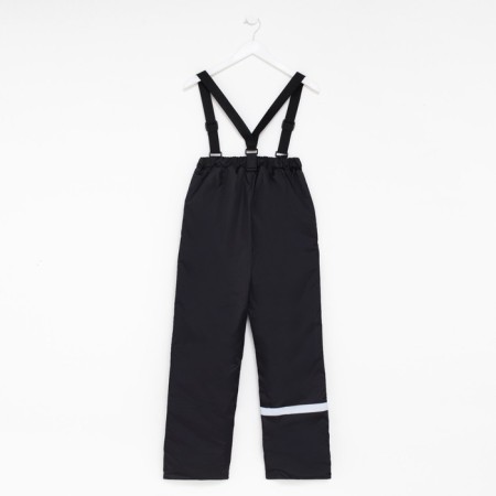 Baby trousers insulated, black color, height 128 cm-7