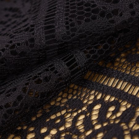 Lace cilia, 105 mm × 9 ± 0.5 m, in Bobin 3 pcs 3 m, black color-1