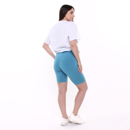 Female set (T -shirt/shorts), the color is lapis lazuli/white, size 50-4
