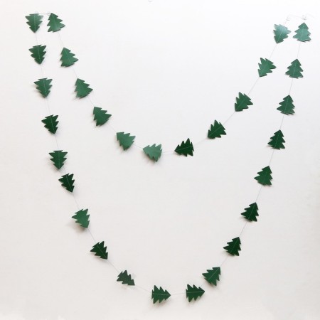 Garland "Christmas trees", length 4 m, green color-2