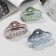Hair crab "Alba" Oval Color, 7 cm, mix