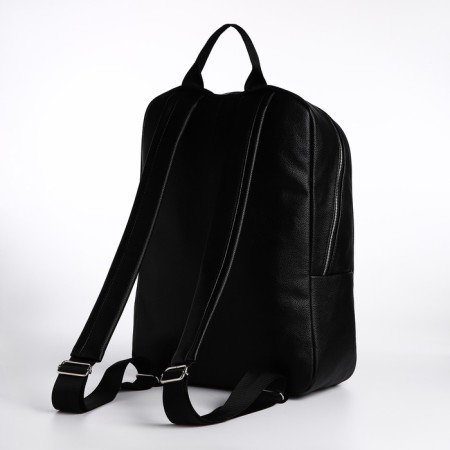 Youth backpack, “Saxi”, lightning department, external pocket, black color-1