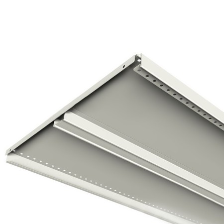 Shelf for a rack, 50 × 90 cm, perforated, step 2.5 cm, white color-1