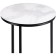 Coffee table Iberis white marble/black metal 40x40x56 cm