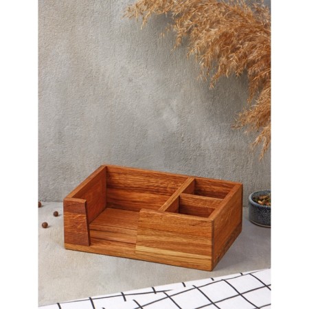 Stand - ADELICA napkin, 21.5 × 15 × 7.5 cm, oak-7