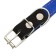 Sprinkle collar with lining, 57 x 2.5 cm, Osh 35-45 cm, blue