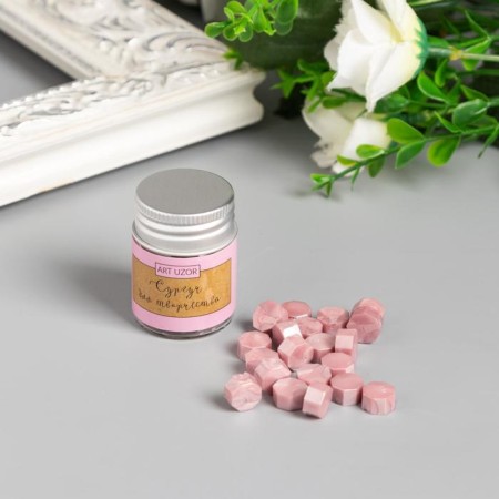 Surgut in granules in the jar of "octagonal" dusty pink 9 g 4.5x3x3 cm