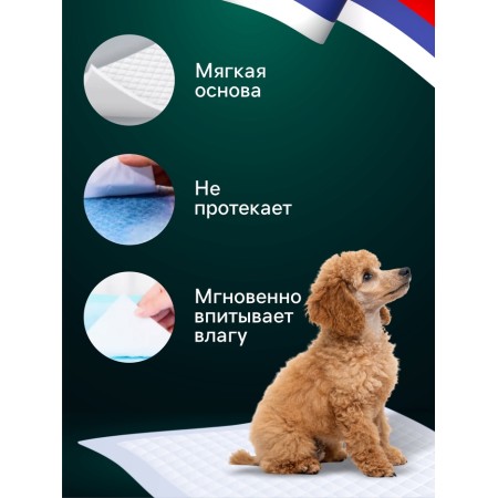 Diapers absorbing "peg" for animals gel, 60 x 40 cm, set 60 pcs-2