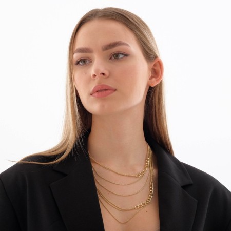 The beads "chain" are different, the color is gold, l = 55 cm-3