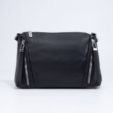 Bag Cross-Bodi with a zipper, black color
