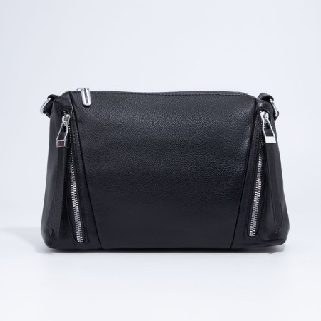 Bag Cross-Bodi with a zipper, black color