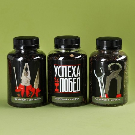 Tea set “Better than tools” in a bank, 150 g (3 pcs. X 50 g).-1