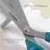Portnovsky scissors, professional, mowed blade, 9.8 ", 25 cm, dark turquoise color