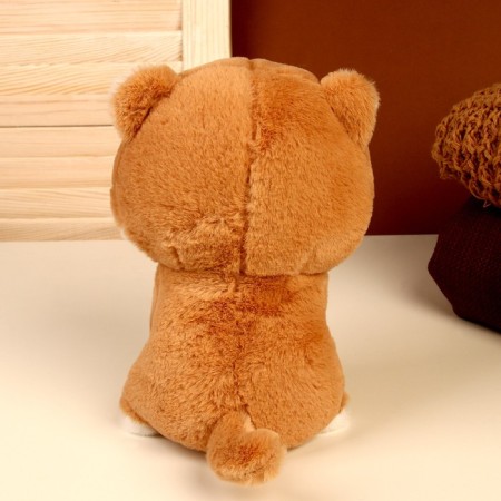 Soft toy "cat", size 21 cm, beige color-2