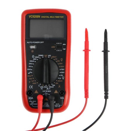 Tundra multimeter, VC9208N, ACV/DCV, ACA/DCA, 200-200Mω, 200NF-200MF, -20-1000 ° C, 200 KHZ-6