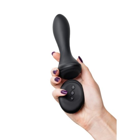 Inflatable anal vibrovaloga Popo pleasure Phoenix, 13.5 cm, silicone, black color-16
