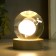 Souvenir glass backlight "Dandelion" d = 6 cm stand wood, usb 6.5x6.5x7.5 cm
