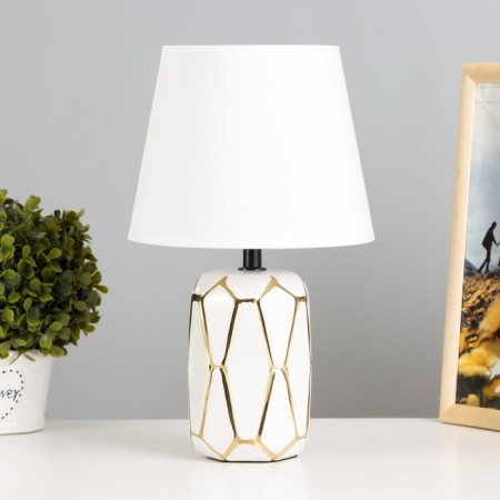 RICO desktop lamp E14 40W white-golden 20x20x33 cm Risalux