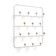 Bits of 14 hooks with drawn mounts Estique, white color