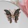 Brooch "Galiotis" butterfly flying, in pink gold