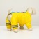 Kombinson for dogs "peas", size 14 (DS 27, OG 38, Osh 30 cm), yellow
