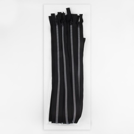 Lightning "Tractor", No. 8, detachable, automatic lock, 80 cm, black/white color-2