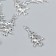 Decor for creativity Metal "Christmas tree with stars" silver 2.7x1.4 cm