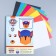 Cardboard color, A5, 8 sheets, 8 colors, non -unilateral, in a folder, 220 g/m², puppy patrol