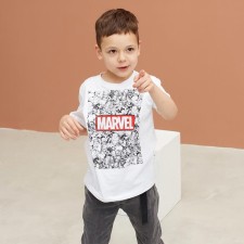 T-shirt Children's Avengers, height 98-104, white