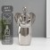 Ceramics candlestick for 1 candle "Angel" d = 3.5 cm silver 14x9.5x25 cm