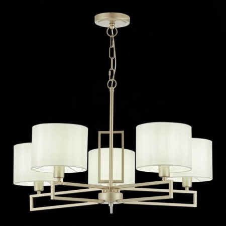 Suspended EVOLUCE lamp. Sle105803-05. Danae. 5x40 watts, E14, 68.5x68.5x37 cm, matte gold color-1