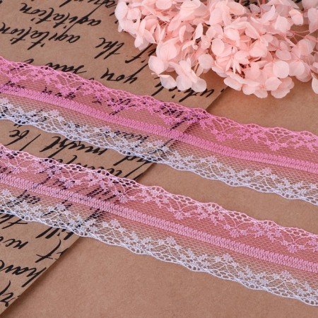 Capricon lace "Gradient", 35 mm × 10 ± 1 m, pink/lilac # 3 color-1