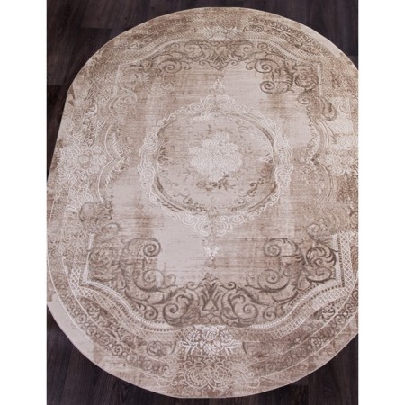 Oval Karmen Hali Armina, size 80x150 cm, color Brown/Brown-1