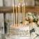 Candles in the cake "Royce", 6 pcs, tall, 13 cm, gold metallic