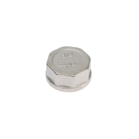 Zein plug, 3/4 ", internal carving, nickelly brass