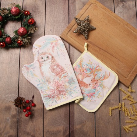 Kitchen “Fairytale Beasts” set of mittens-output 20x28cm, 19x19cm wax, 100%HL-8