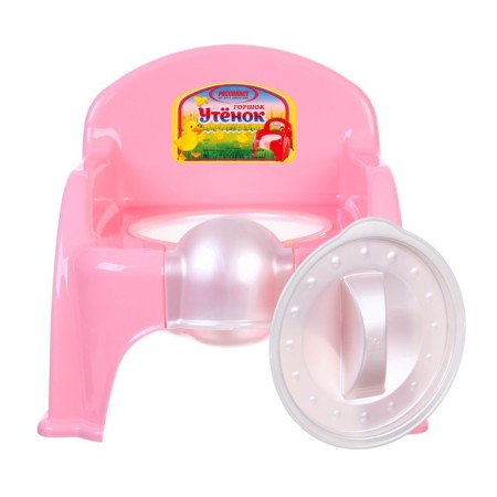 Pot children's “duckling” with a lid, light pink / white 310x295x280mm