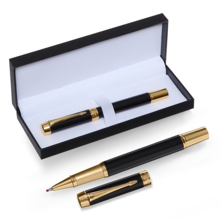 Gift Roller handle, in the leatherette case, matte black body, gold