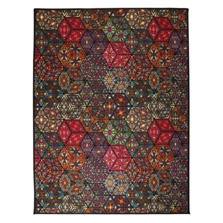 Rosetta Dzhtal carpet, size 100x133 cm, print cube