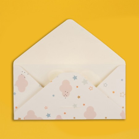 An envelope for money with a wooden element "Happy Birthday!" Elephant, 16x8 cm-2