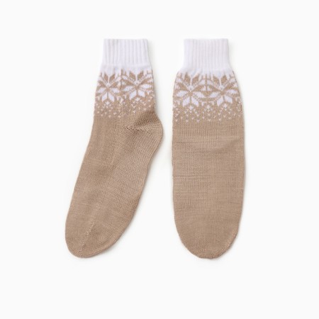 New Year. Women's socks, brown color, rr 25-27