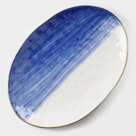 Porcelain shade "Cosmos", 30.8 × 21.7 × 3.3 cm, blue color