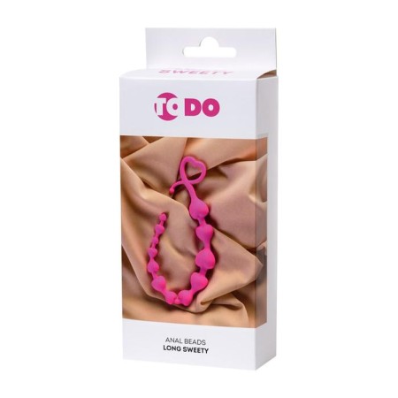 Anal chain Todo by toyfa Long Sweety, silicone, pink color, 34 cm, d = 2.7 cm-3