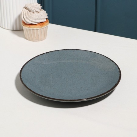 Plate "Pearl", d = 21 cm, blue, porcelain-1