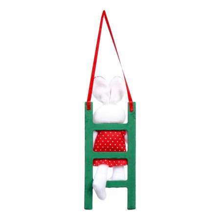 Soft toy "Rabbit on the stairs", in peas, species mix-1