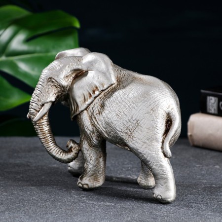 Figure "Elephant" silver 18x9x13cm-1