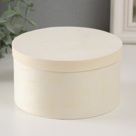 Casket wood under painting Round "thin sheet" 13x13x7.3 cm