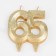 Candle for cake jubilee "line", number 65, gold shine, 8cm